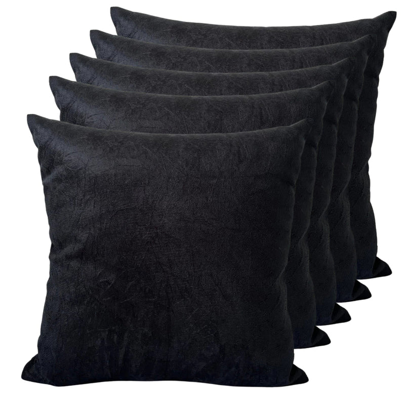 Kit 5 Capas Almofadas 60x60 Suede Luxo Zíper