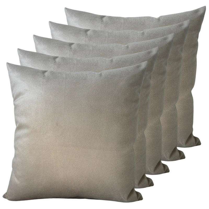 Kit 5 Capas Almofadas 60x60 Suede Luxo Zíper