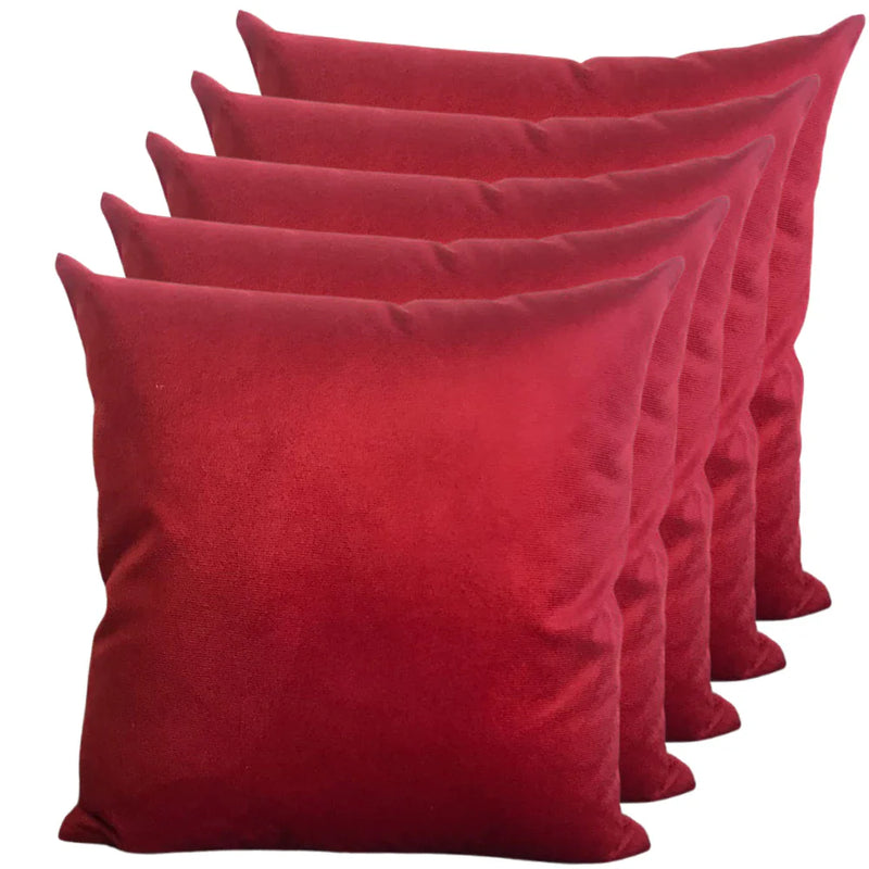 Kit 5 Capas Almofadas 60x60 Suede Luxo Zíper