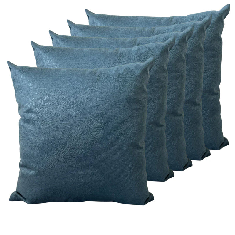 Kit 5 Capas Almofadas 60x60 Suede Luxo Zíper
