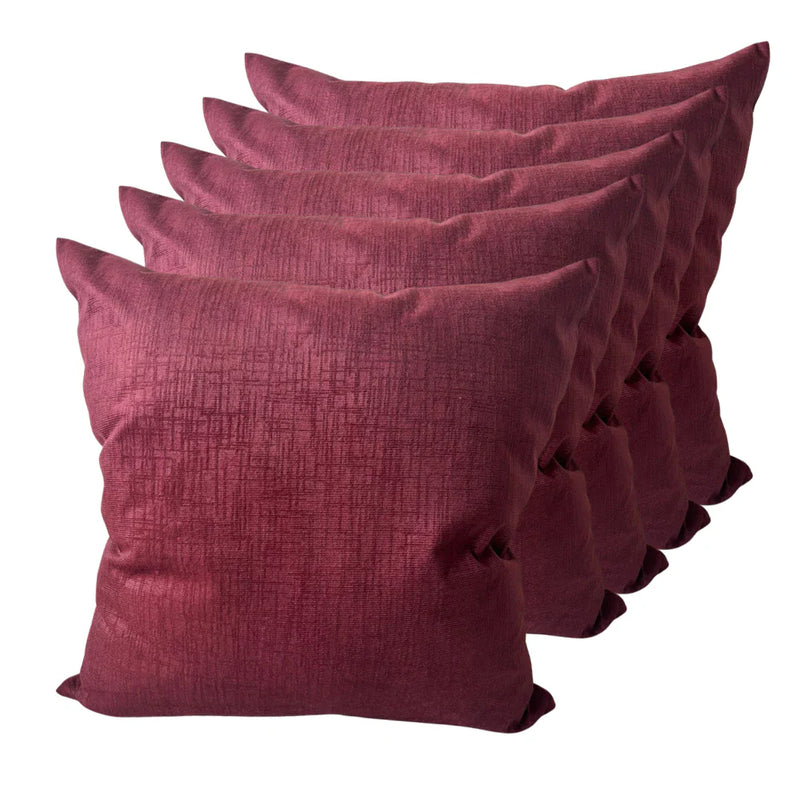 Kit 5 Capas Almofadas 60x60 Suede Luxo Zíper