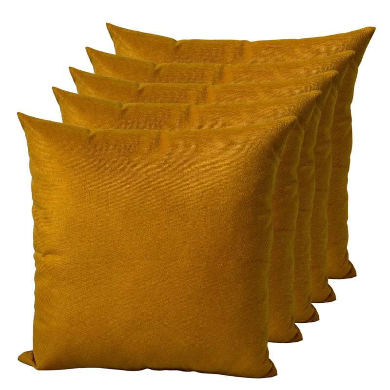 Kit 5 Capas Almofadas 60x60 Suede Luxo Zíper
