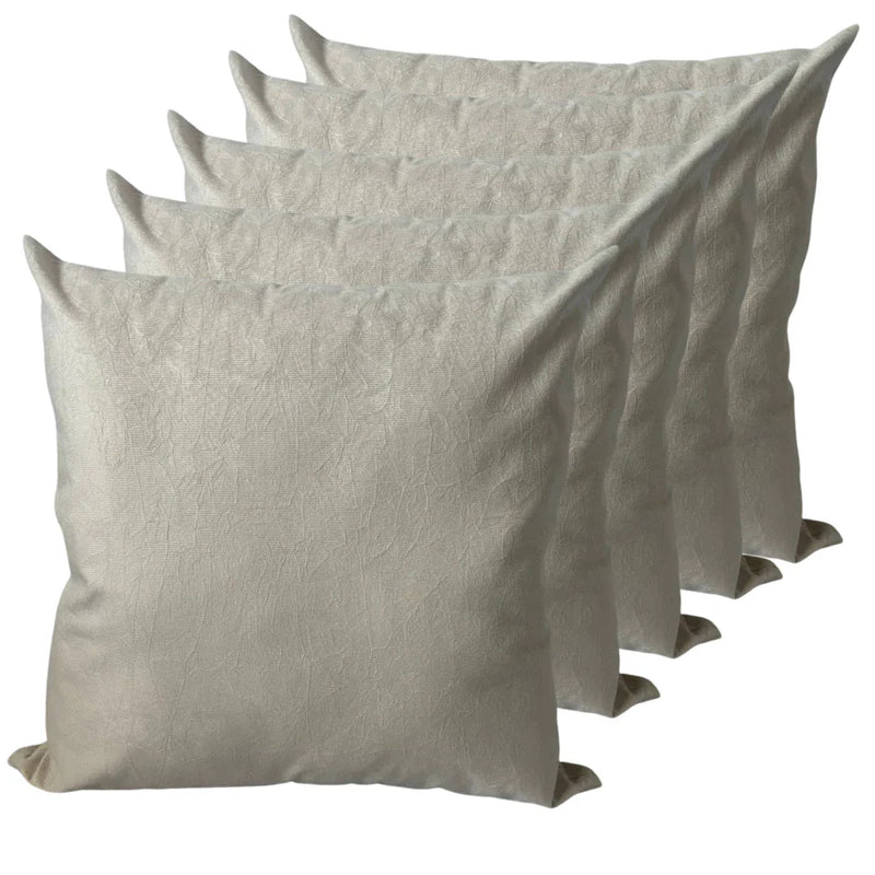 Kit 5 Capas Almofadas 60x60 Suede Luxo Zíper