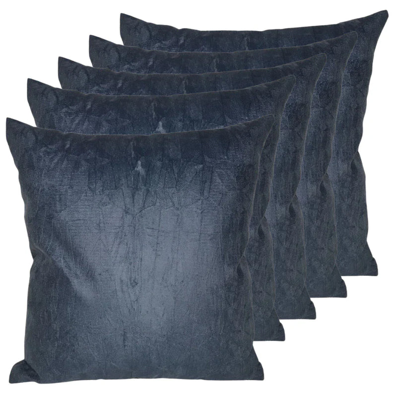 Kit 5 Capas Almofadas 60x60 Suede Luxo Zíper
