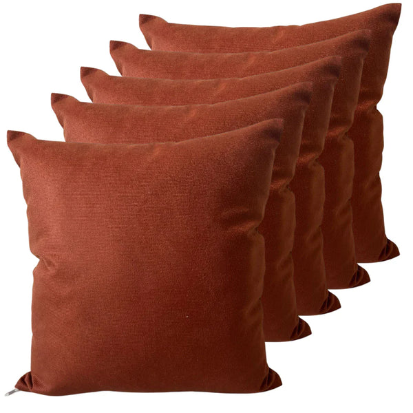 Kit 5 Capas Almofadas 60x60 Suede Luxo Zíper