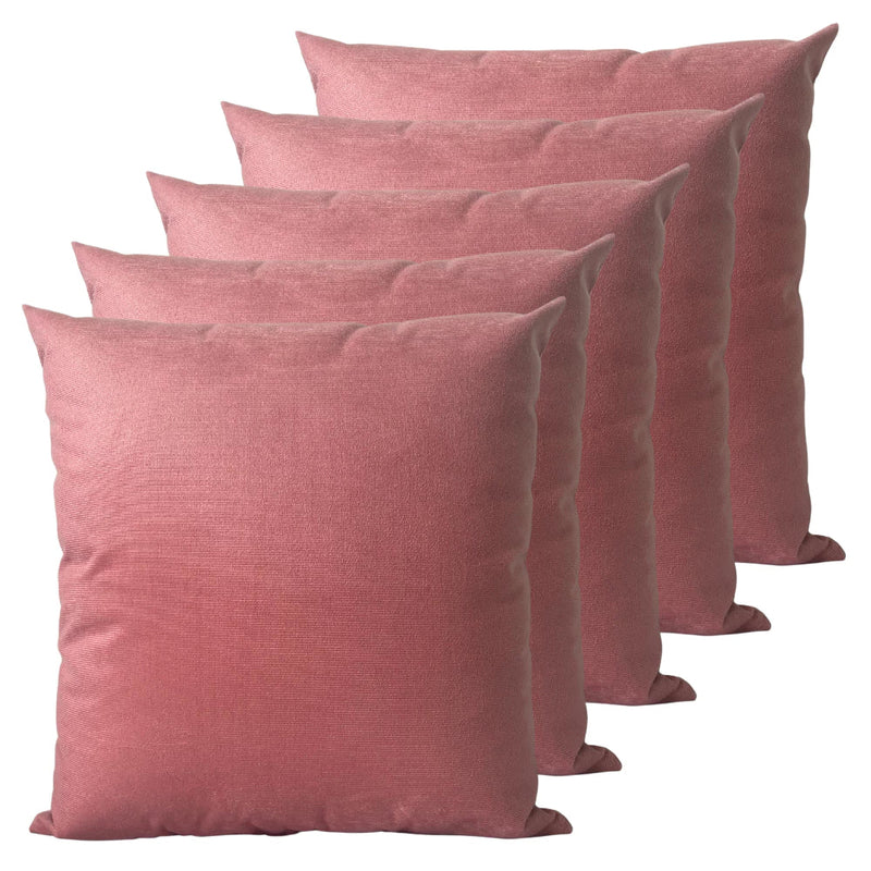 Kit 5 Capas Almofadas 60x60 Suede Luxo Zíper