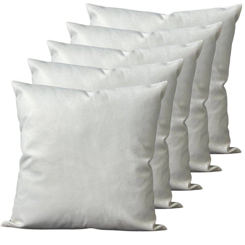 Kit 5 Capas Almofadas 60x60 Suede Luxo Zíper